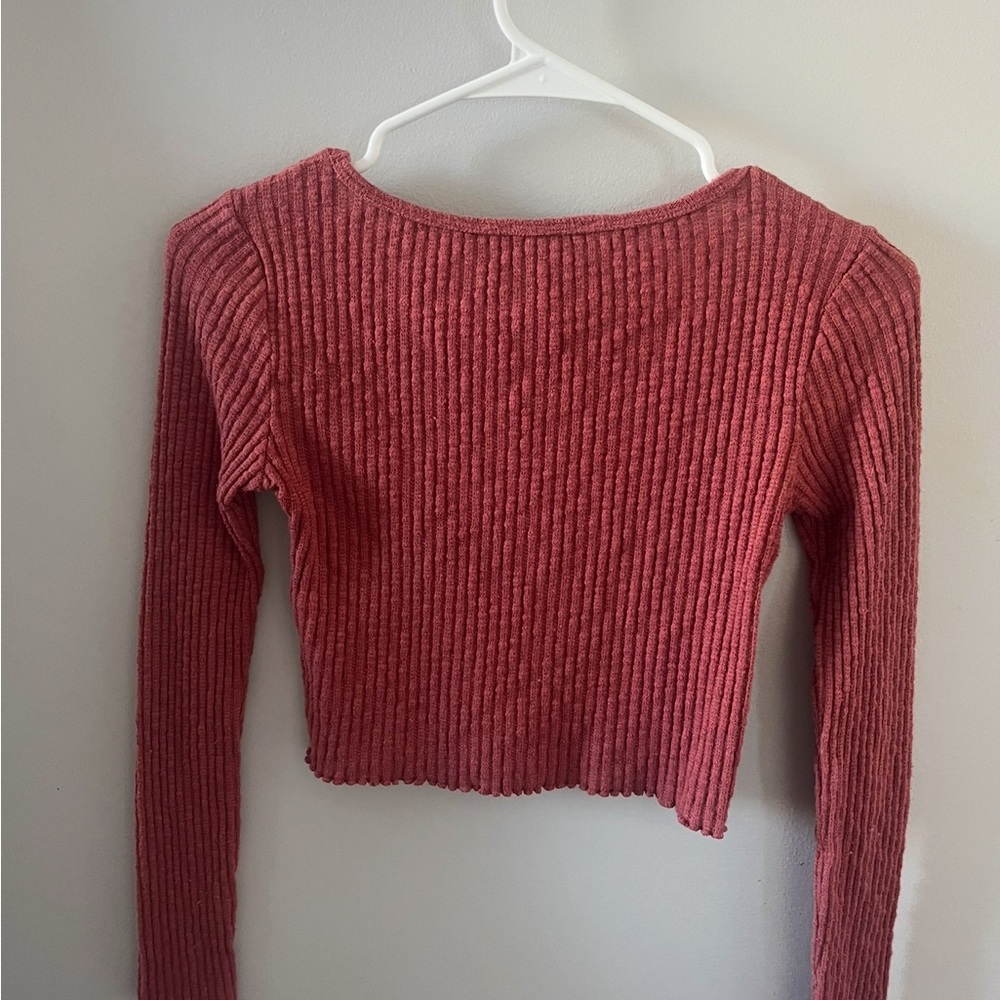 Forever 21 Ribbed Mauve Crop Top - Picture 2 of 2